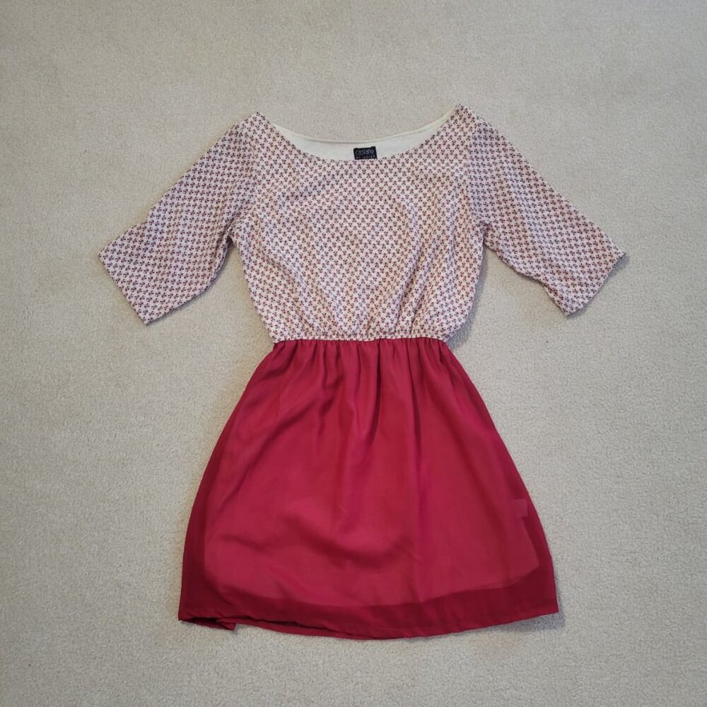 Castaño de Indias Women's Red Printed Dress, Size Small